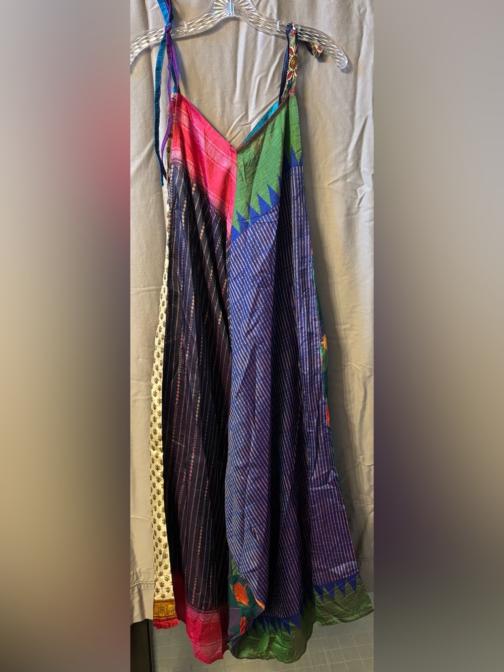 Jaded Gypsy Silk Sari Harem Jumpsuit / Patchwork in Free Size NWT